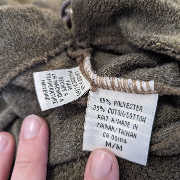 CACHAREL - Half zip waist adjustable green sweater - Sz M - Picture 8 of 8